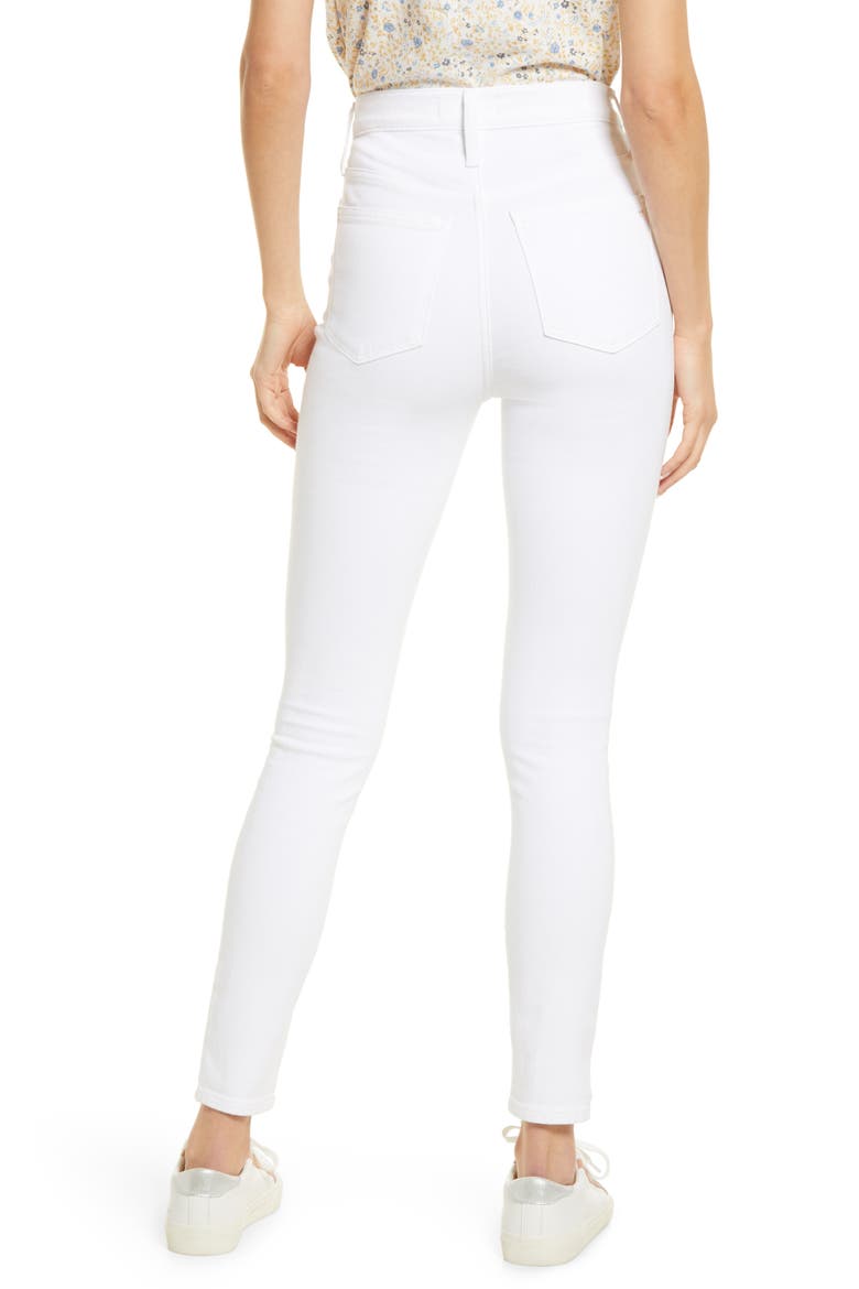 Women's 11-Inch High Waist Ankle Skinny Jeans, Alternate, color, PURE WHITE