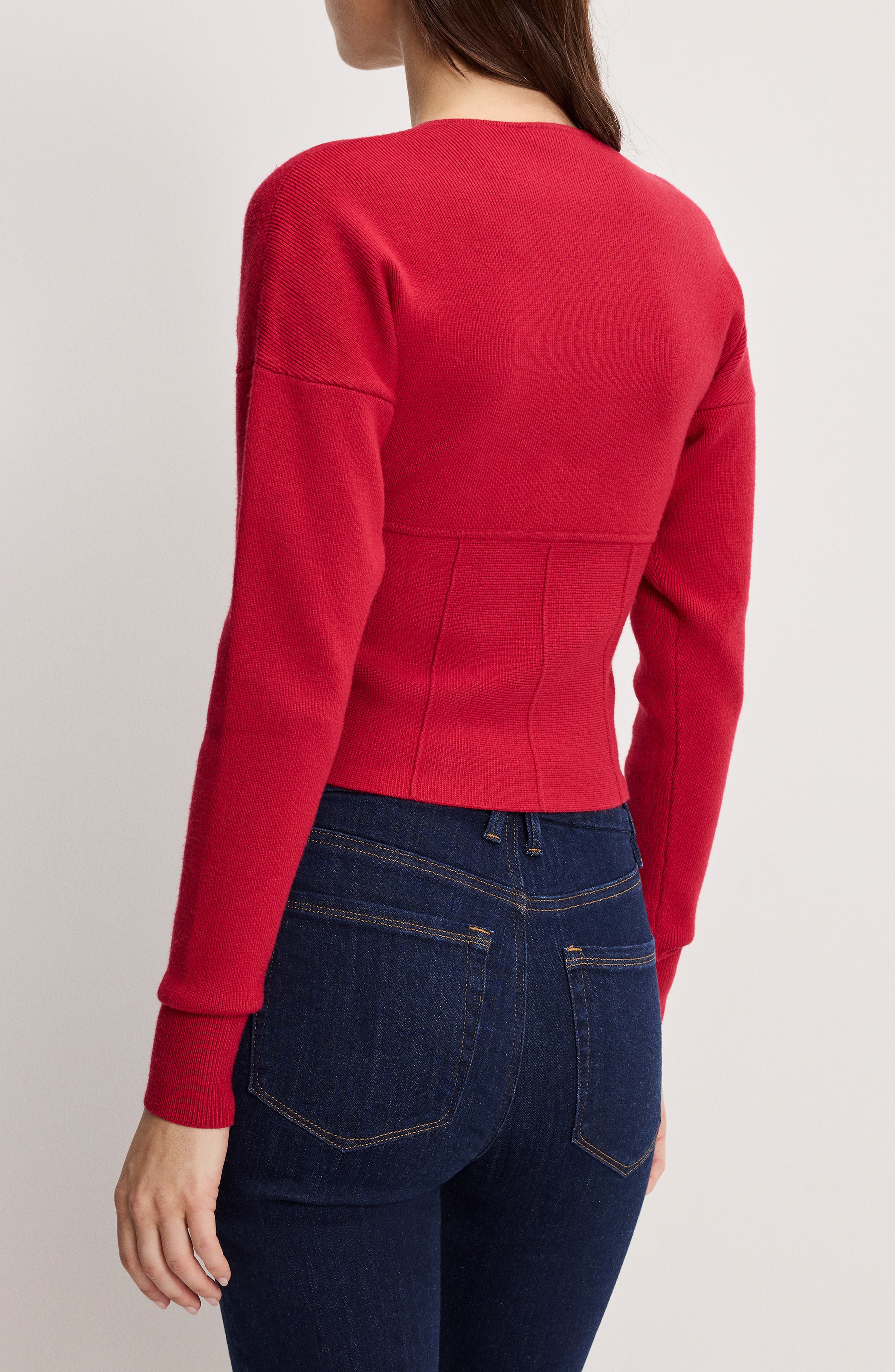Zip Front Bustier Sweater - image 4