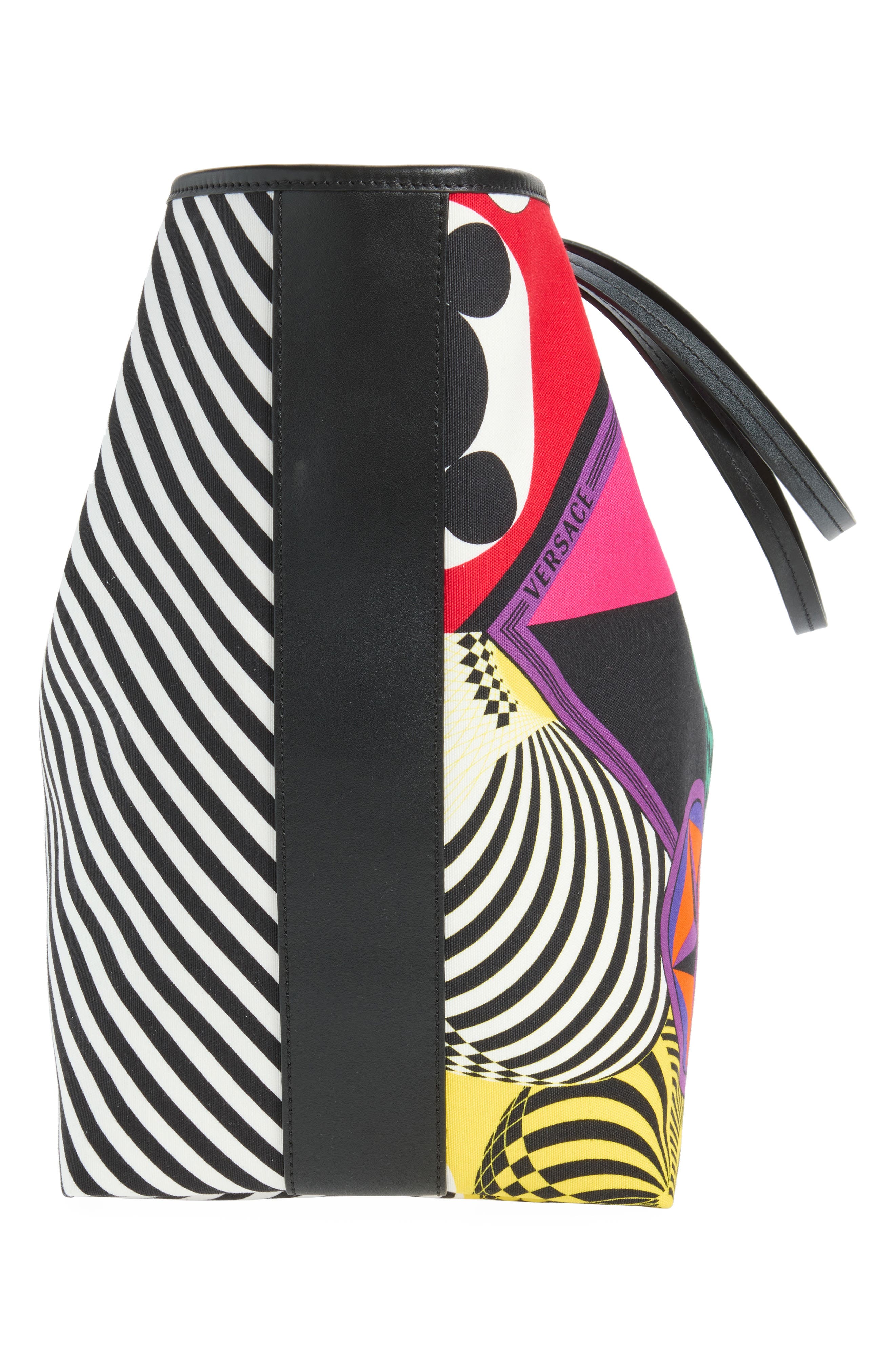 Large Canvas Tote, Alternate, color, BLACK MULTI GOLD 82