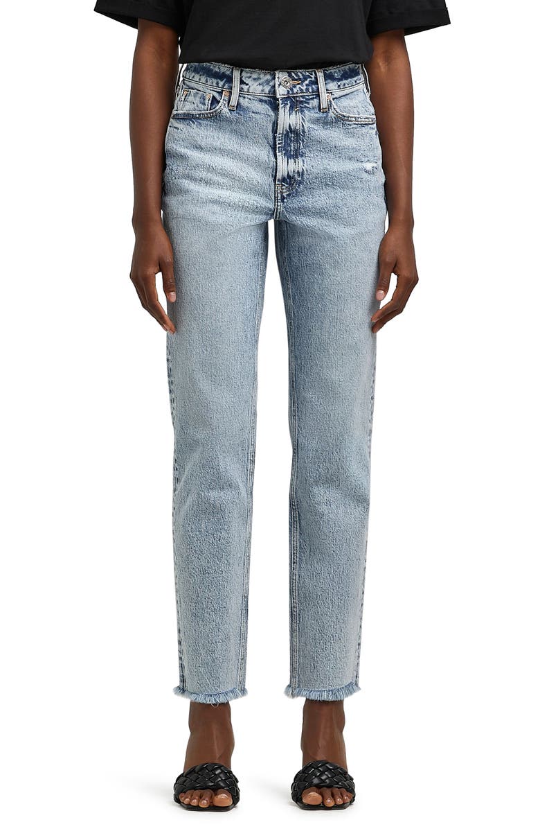 River Island Jaxx High Waist Straight Leg Jeans, Main, color, 
