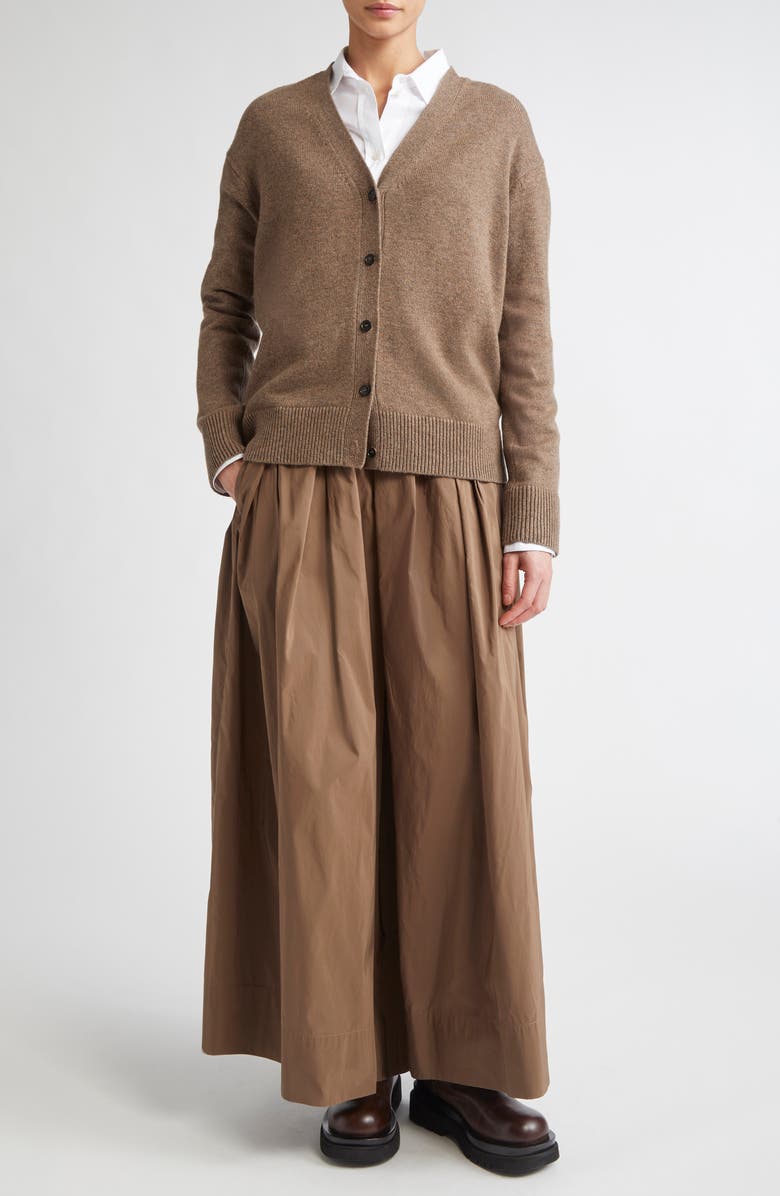 Max Mara Cedro Relaxed Merino Wool & Cashmere Cardigan, Alternate, color, Hazelnut Brown
