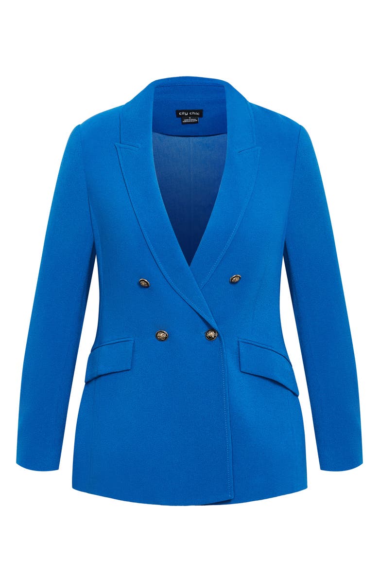 City Chic Kiana Double Breasted Blazer, Alternate, color, 