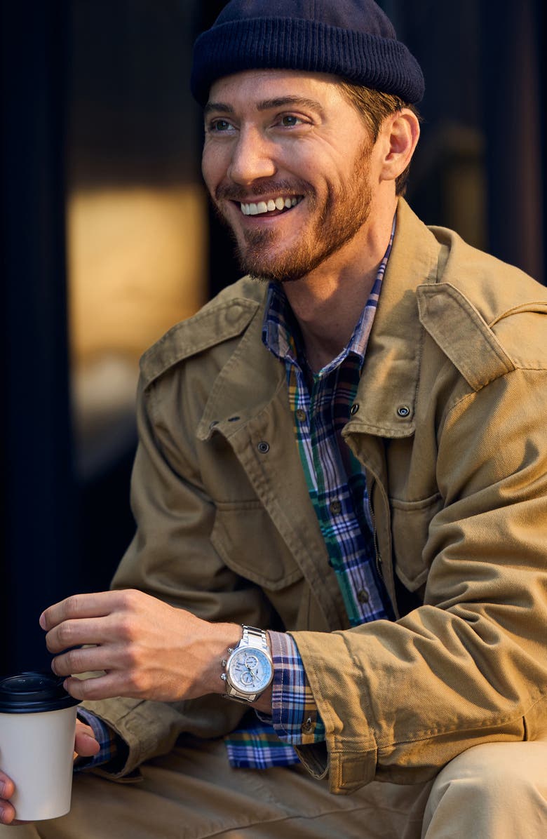 Citizen Sport Luxury Atomic Timekeeping Bracelet Watch, 43mm, Alternate, color, Silver-Tone