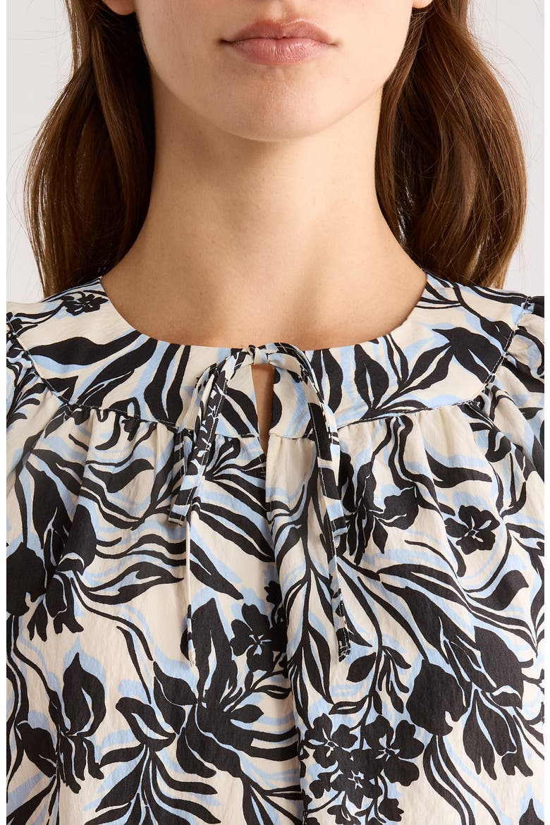 Belina Floral Three-Quarter Sleeve Top, Alternate, color, ZINYA