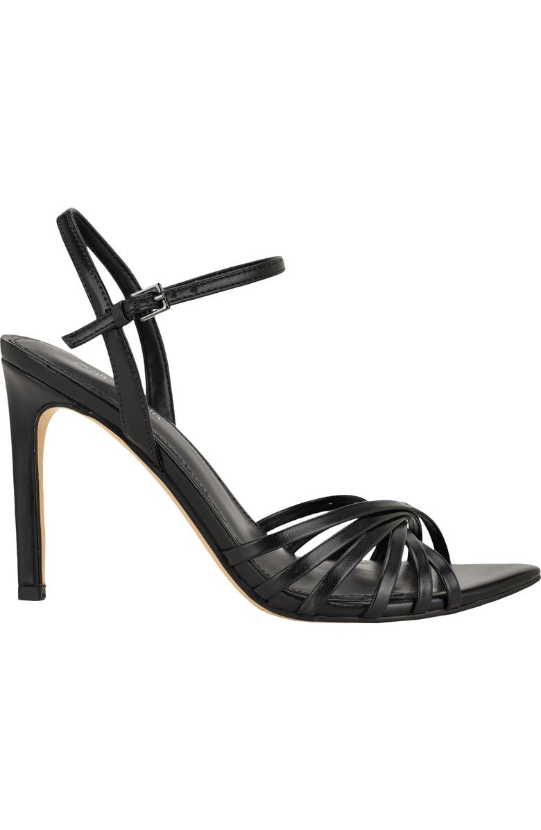 Calvin Klein Daniella Ankle Strap Pointed Toe Sandal, Alternate, color, Black