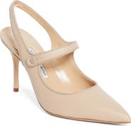 Manolo Blahnik Camparisli Pointed Toe Mary Jane Slingback Pump
