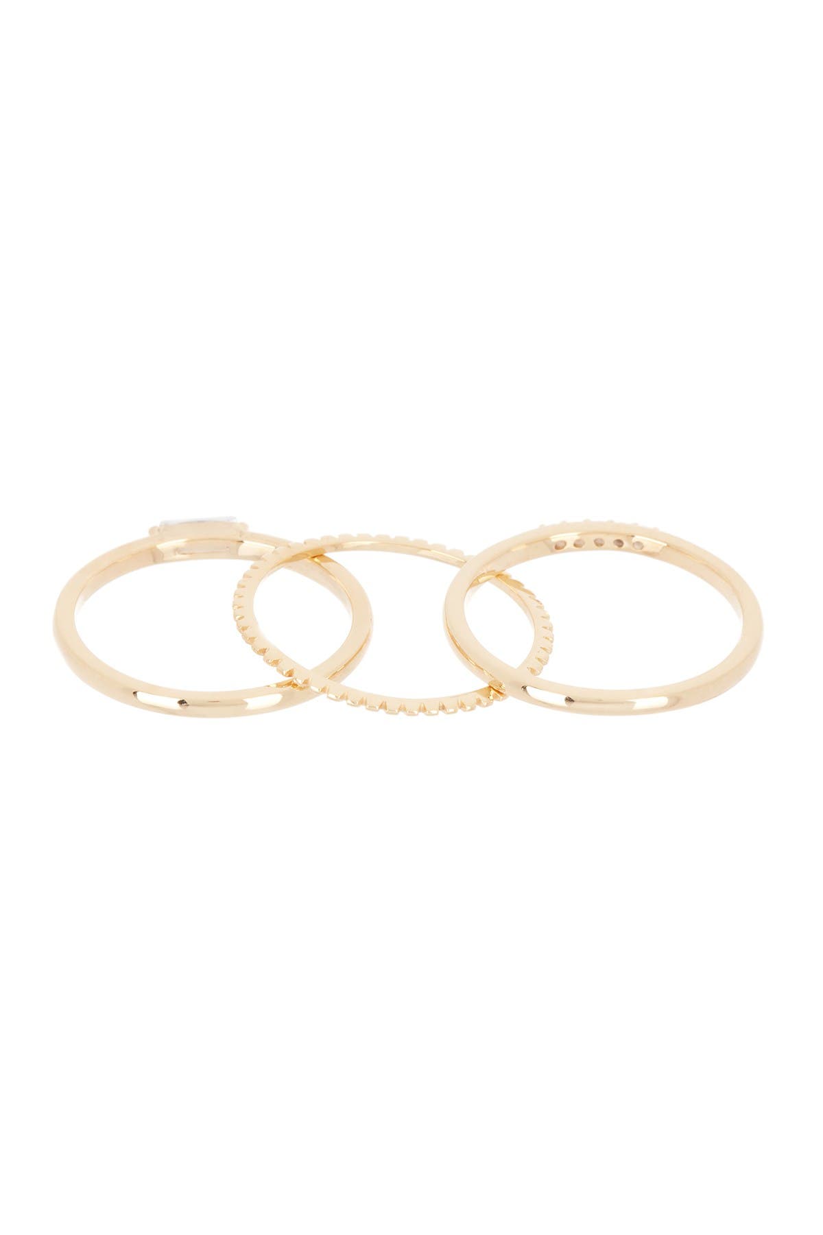 NORDSTROM RACK Assorted Crystal Ring Stack - Set of 3 (Women ...