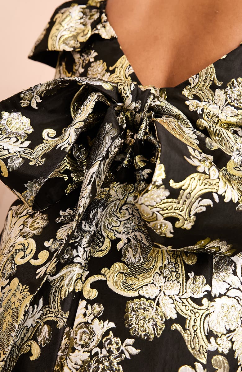 ASOS DESIGN Paisley Puff Sleeve Babydoll Minidress, Alternate, color,