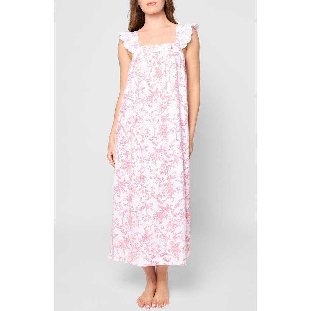 PETITE PLUME PETITE PLUME CLARA TOILE PIMA COTTON JERSEY NIGHTGOWN