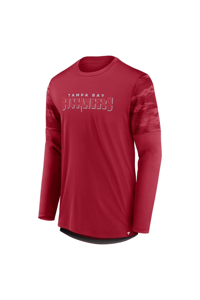 Men's Fanatics Branded Red/Pewter Tampa Bay Buccaneers Square Off Long Sleeve T-Shirt, Alternate, color, Red