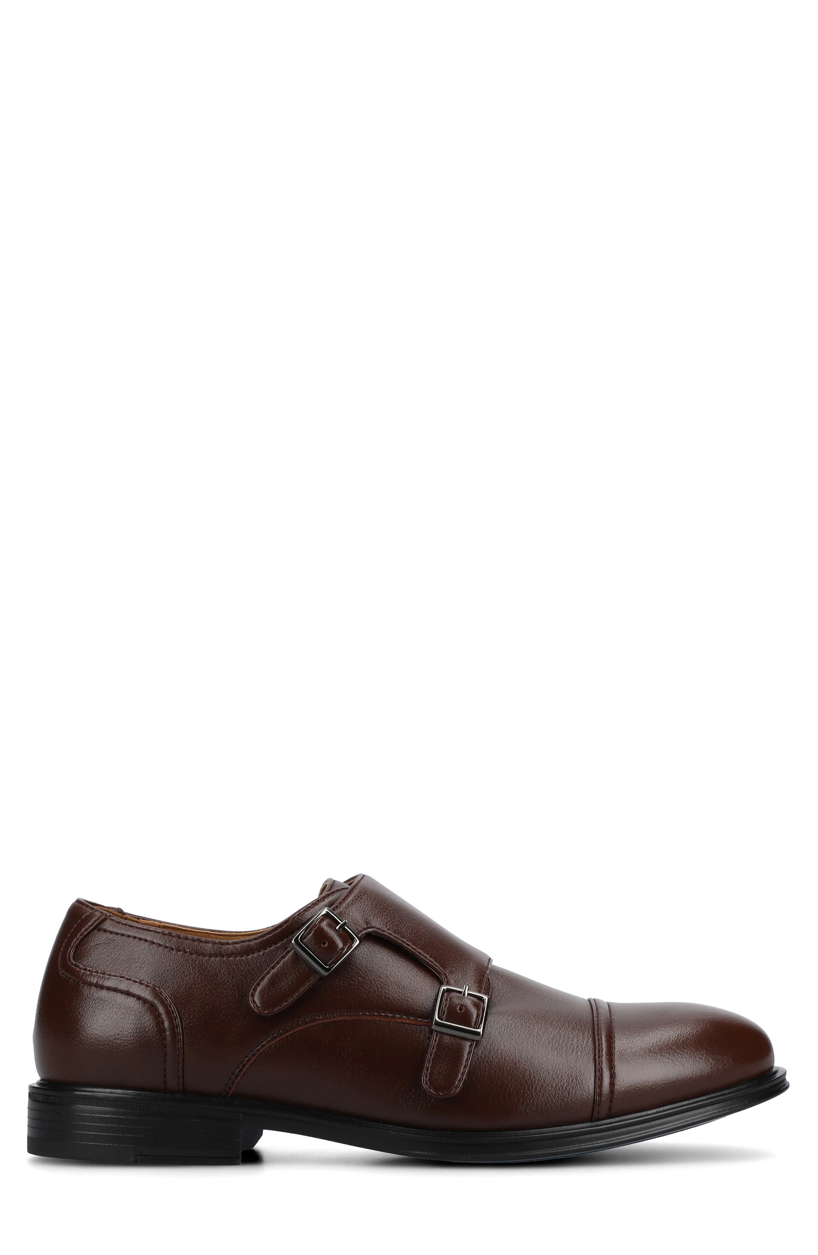 Dillon Double Monk Shoe, Alternate, color, MAHOGANY