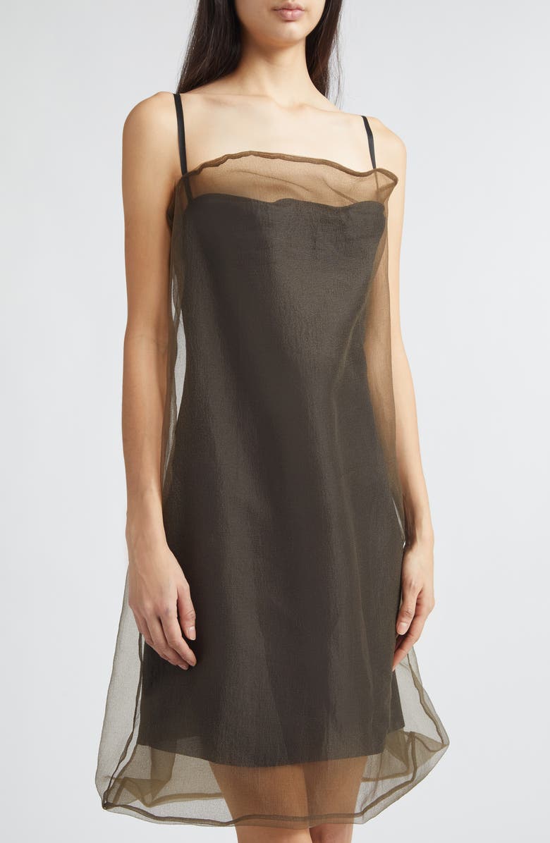 Magliano Piccolo Paradiso Organza Dress, Alternate, color, Brown