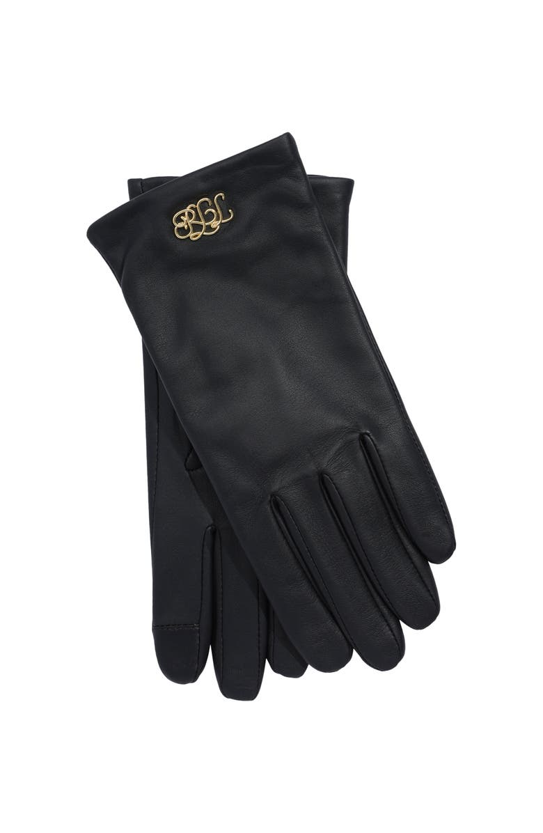 Lauren Ralph Lauren Hardware Touch Glove, Main, color, Black
