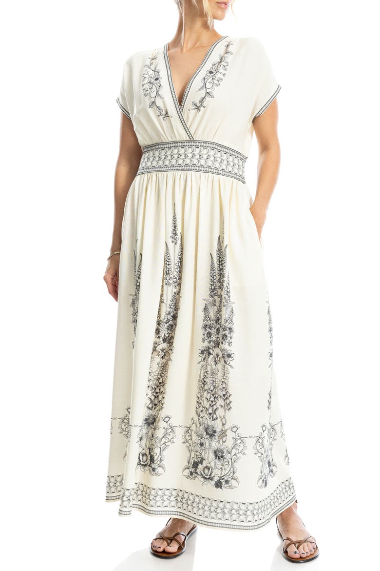 Surplice Neck Short Sleeve Maxi Dress video