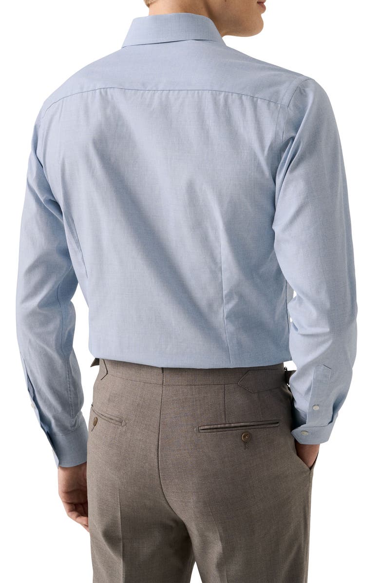 Eton Slim Fit Mélange Check Cotton Dress Shirt, Alternate, color, 