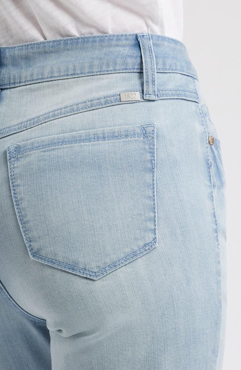 1822 Denim Frayed High Waist Demi Bootcut Jeans, Alternate, color, Chase