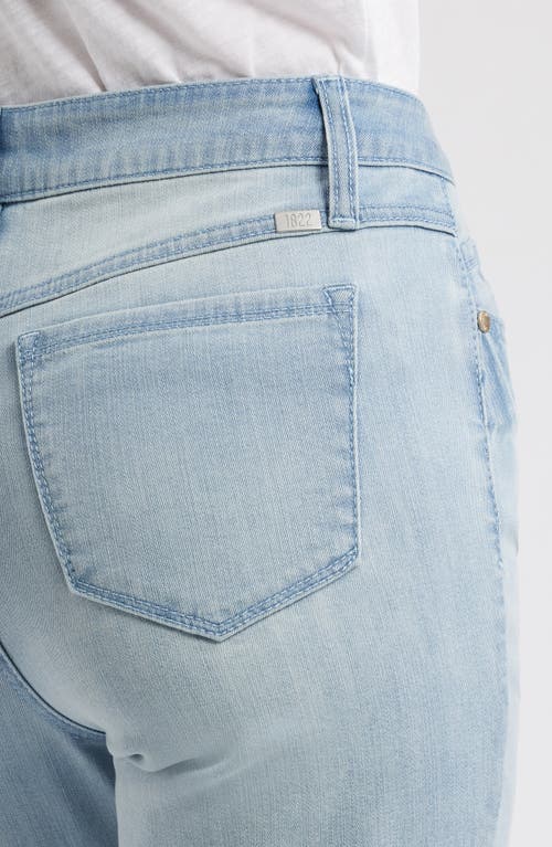 1822 Denim Frayed High Waist Demi Bootcut Jeans In Chase