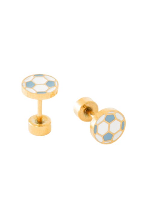 Soccer Ball Stud Earrings