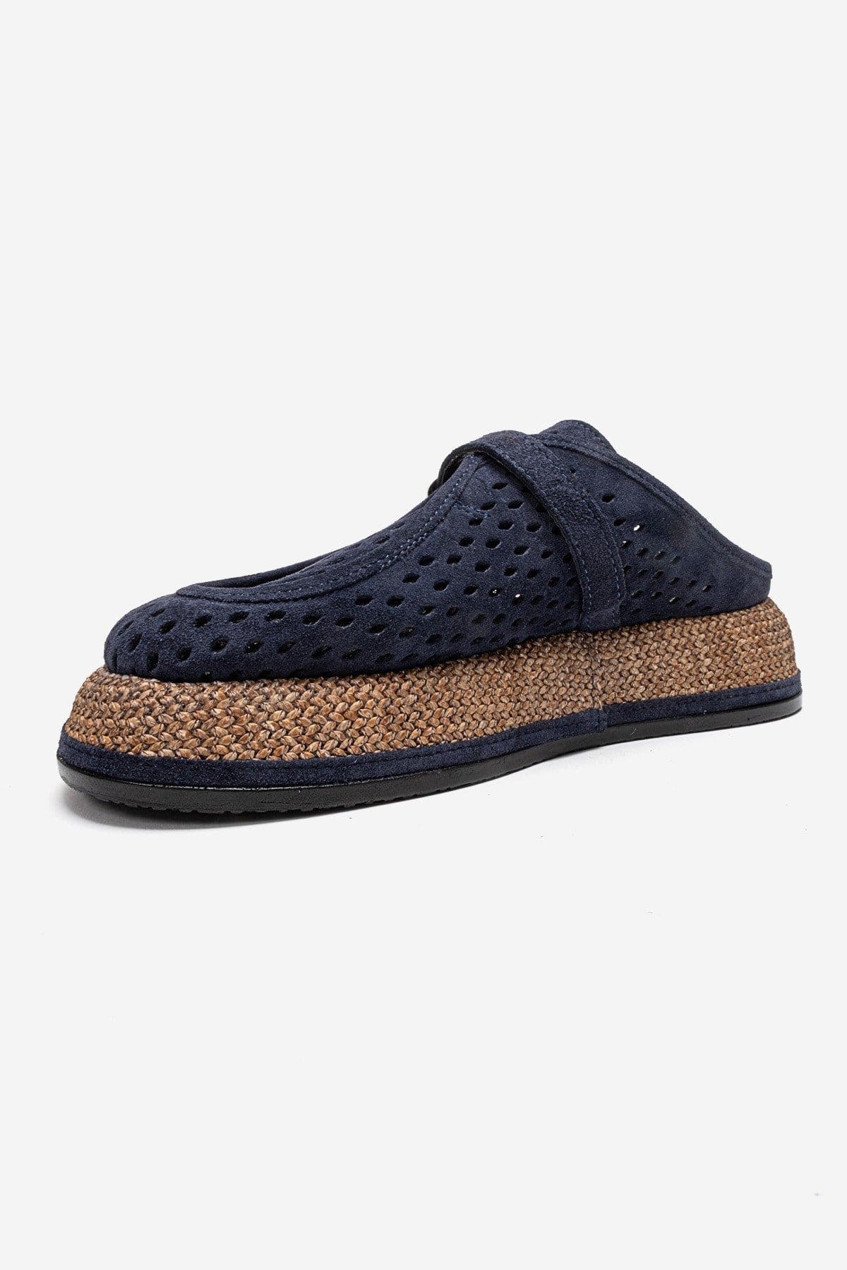 Vone Leather Mule, Alternate, color, Navy Suede