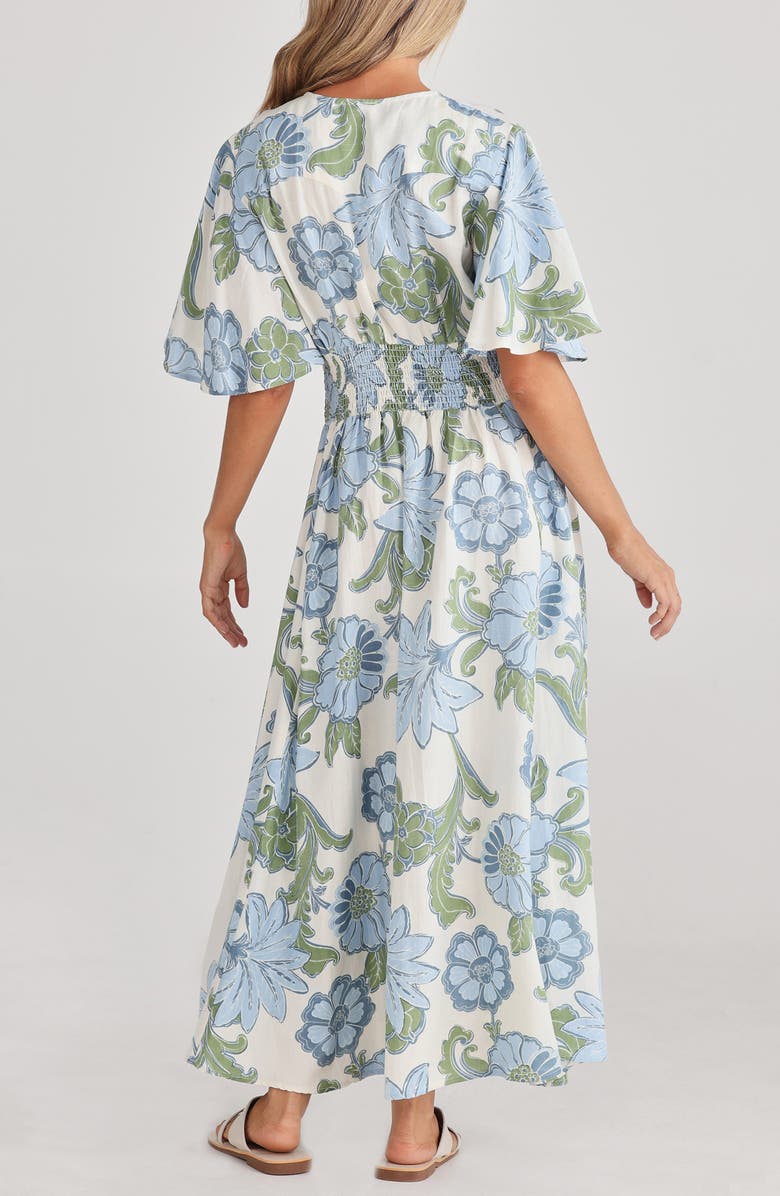 Talisman the Label Harlow Smocked Waist Maxi Dress, Alternate, color, Ibiza