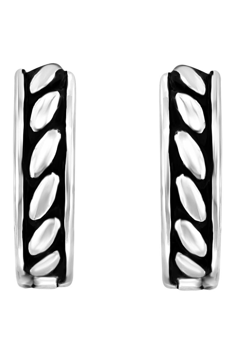 Sterling Silver Hoop Earrings, Main, color, SILVER