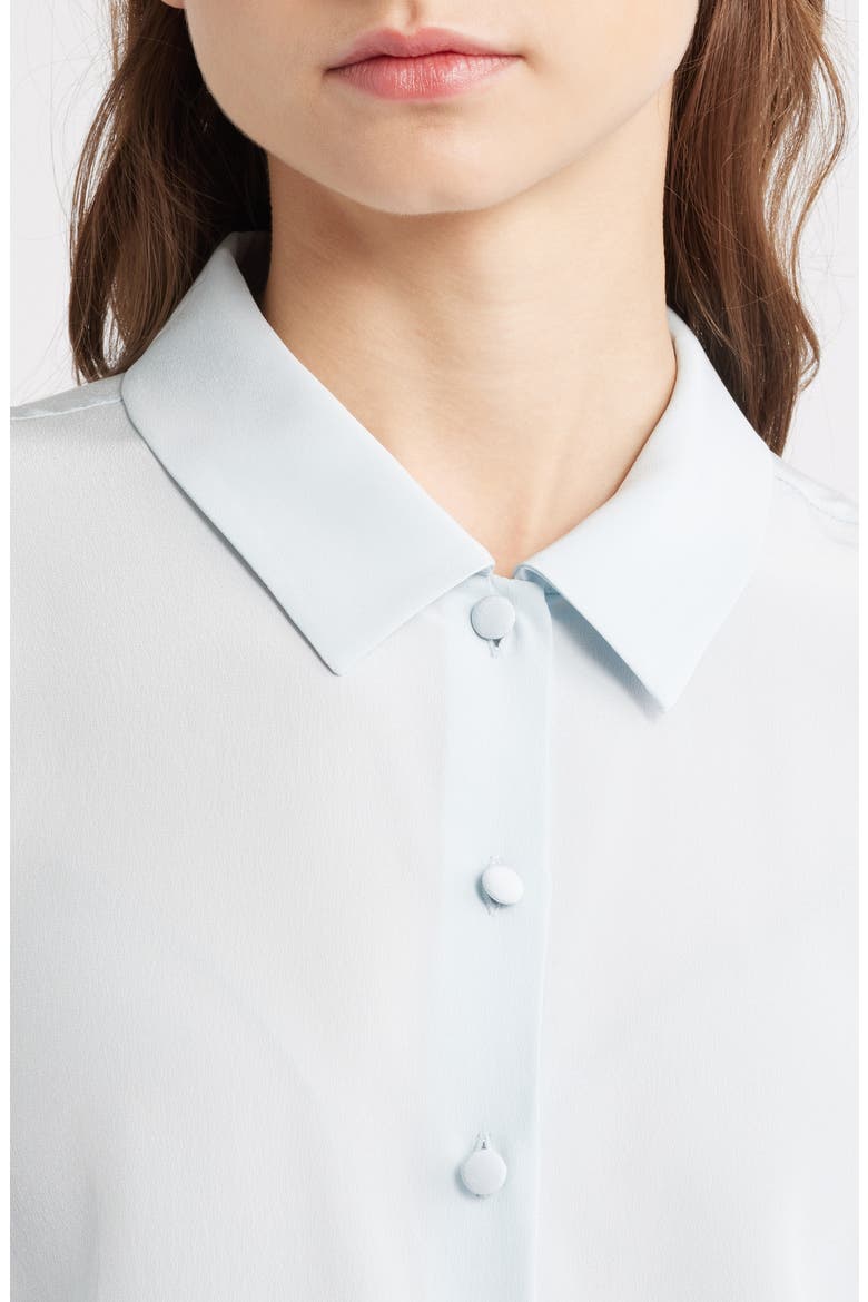 Staple Silk Button-Up Shirt, Alternate, color, SKY BLUE