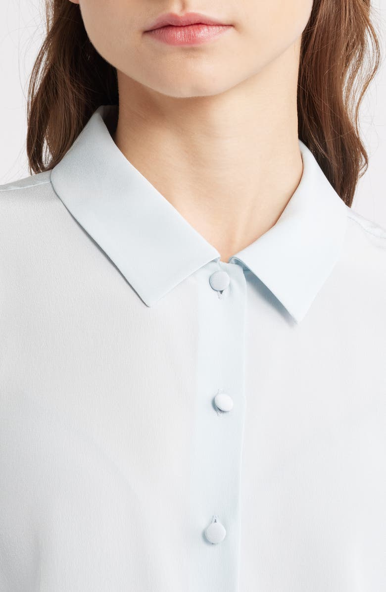 FRAME Staple Silk Button-Up Shirt, Alternate, color, Sky Blue