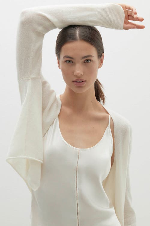 Naked Cashmere Juno Cropped Cashmere Cardigan In Sand