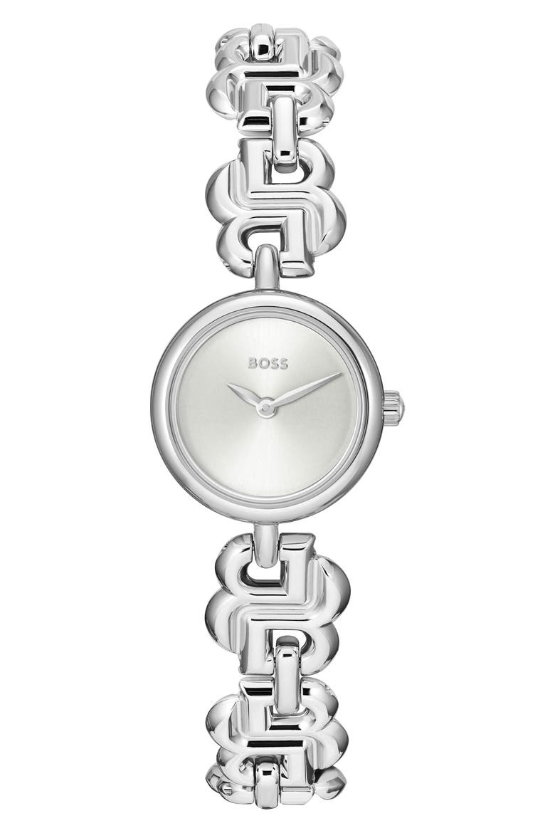 Double B Dressy Bracelet Watch, 23mm, Main, color, SILVER WHITE