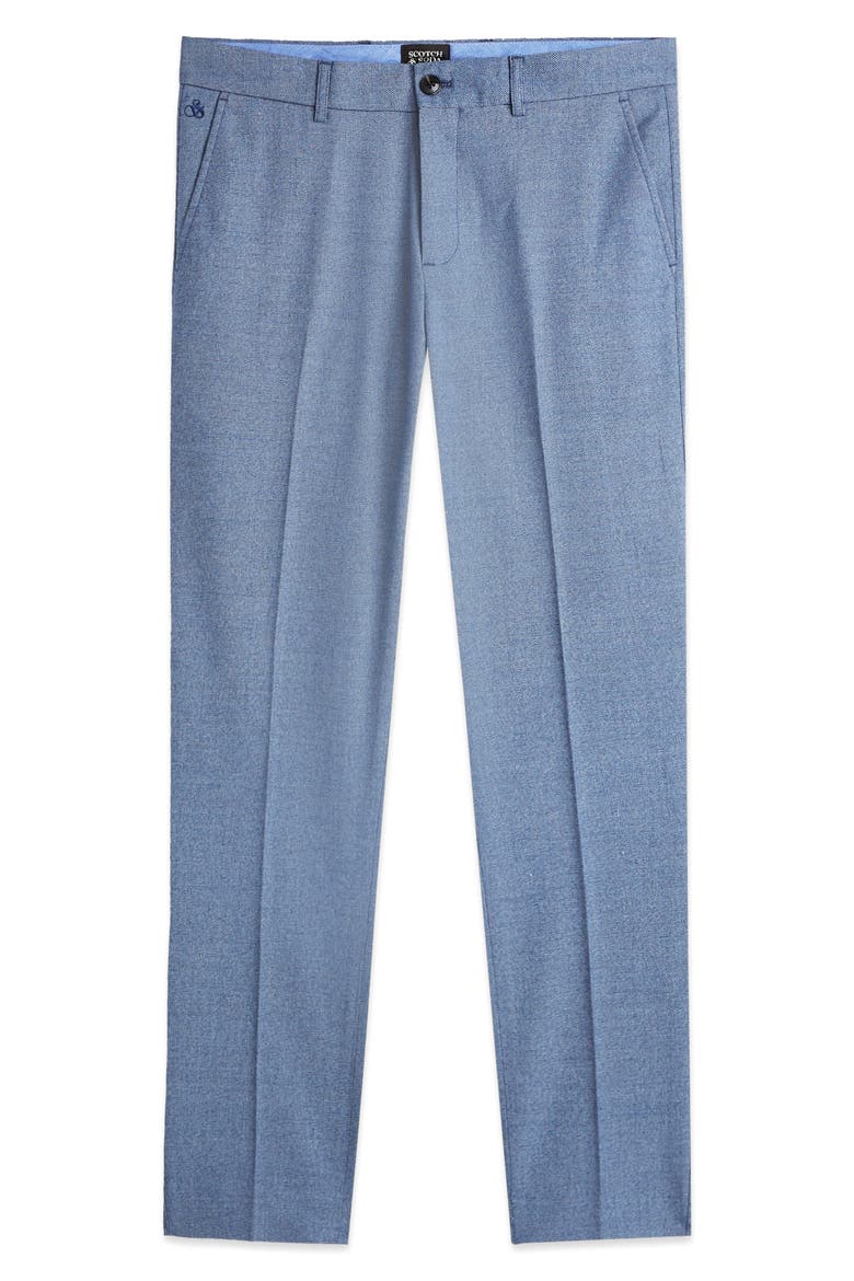 Mott Structured Superslim Fit Flat Front Chinos, Alternate, color, PAGEANT BLUE