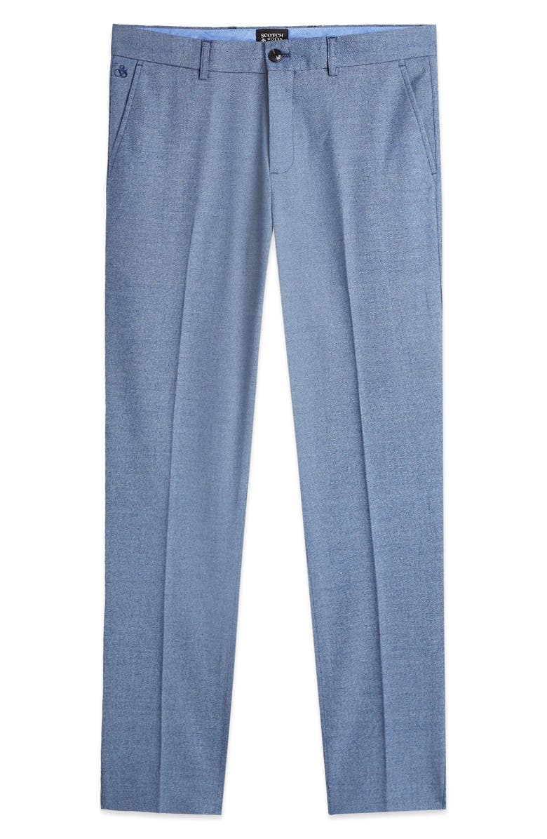Scotch & Soda Mott Structured Superslim Fit Flat Front Chinos, Alternate, color, Pageant Blue