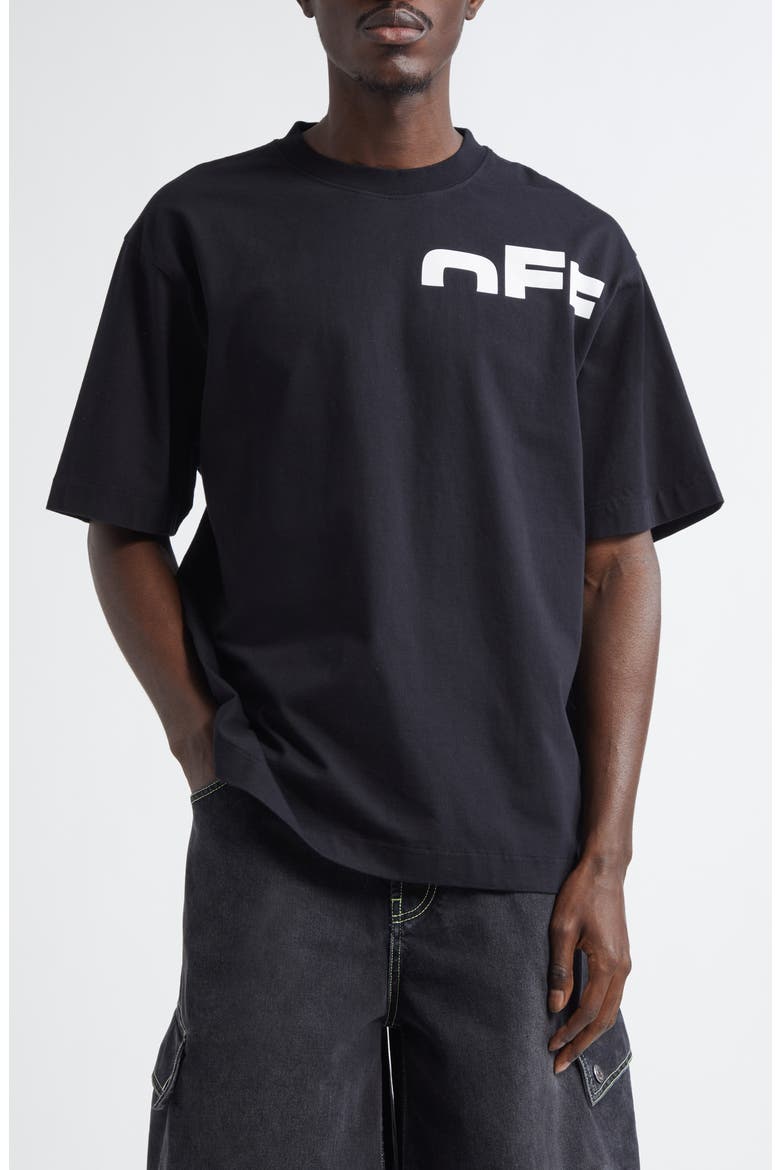 Shared Logo Cotton Graphic T-Shirt, Main, color, BLACK - WHITE