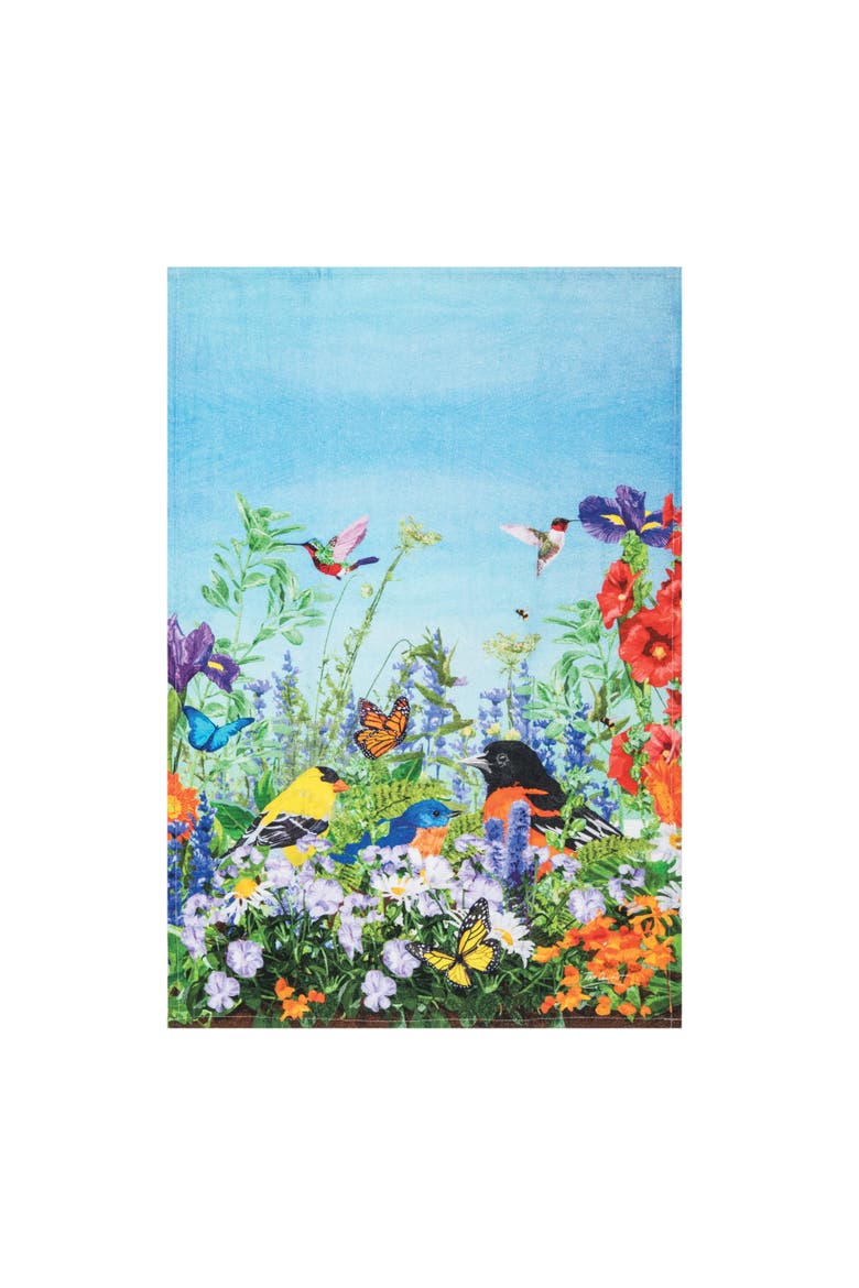 Bird Garden Paradise Towel, Alternate, color, Blue
