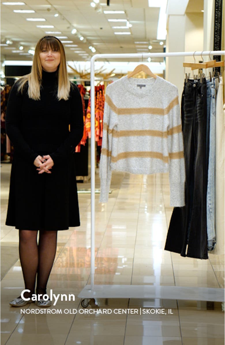 Stripe V-Neck Sweater, sales video thumbnail