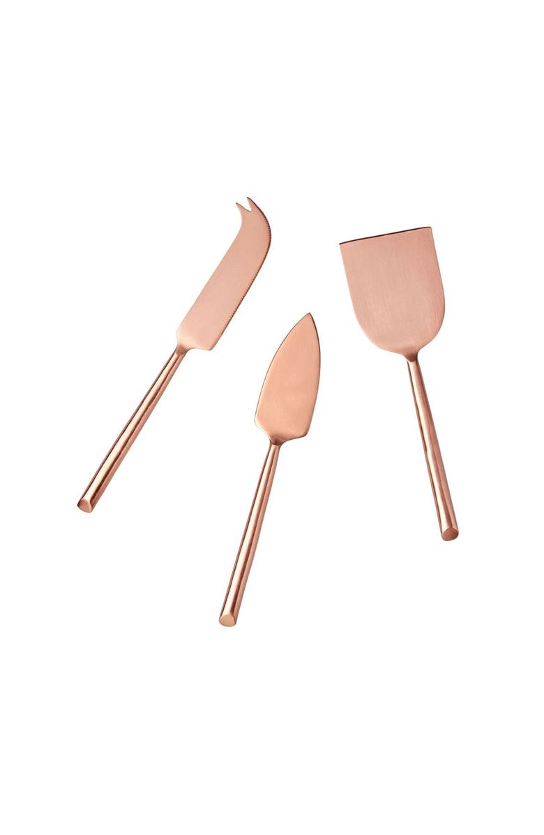Be Home Matte Copper Cheese Knife Set of 3, Main, color, Copper