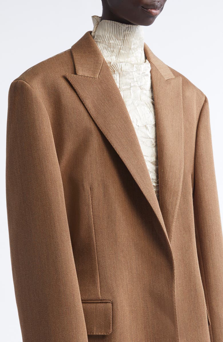 FFORME Malina Tailored Wool Blazer, Alternate, color, Camel Melange