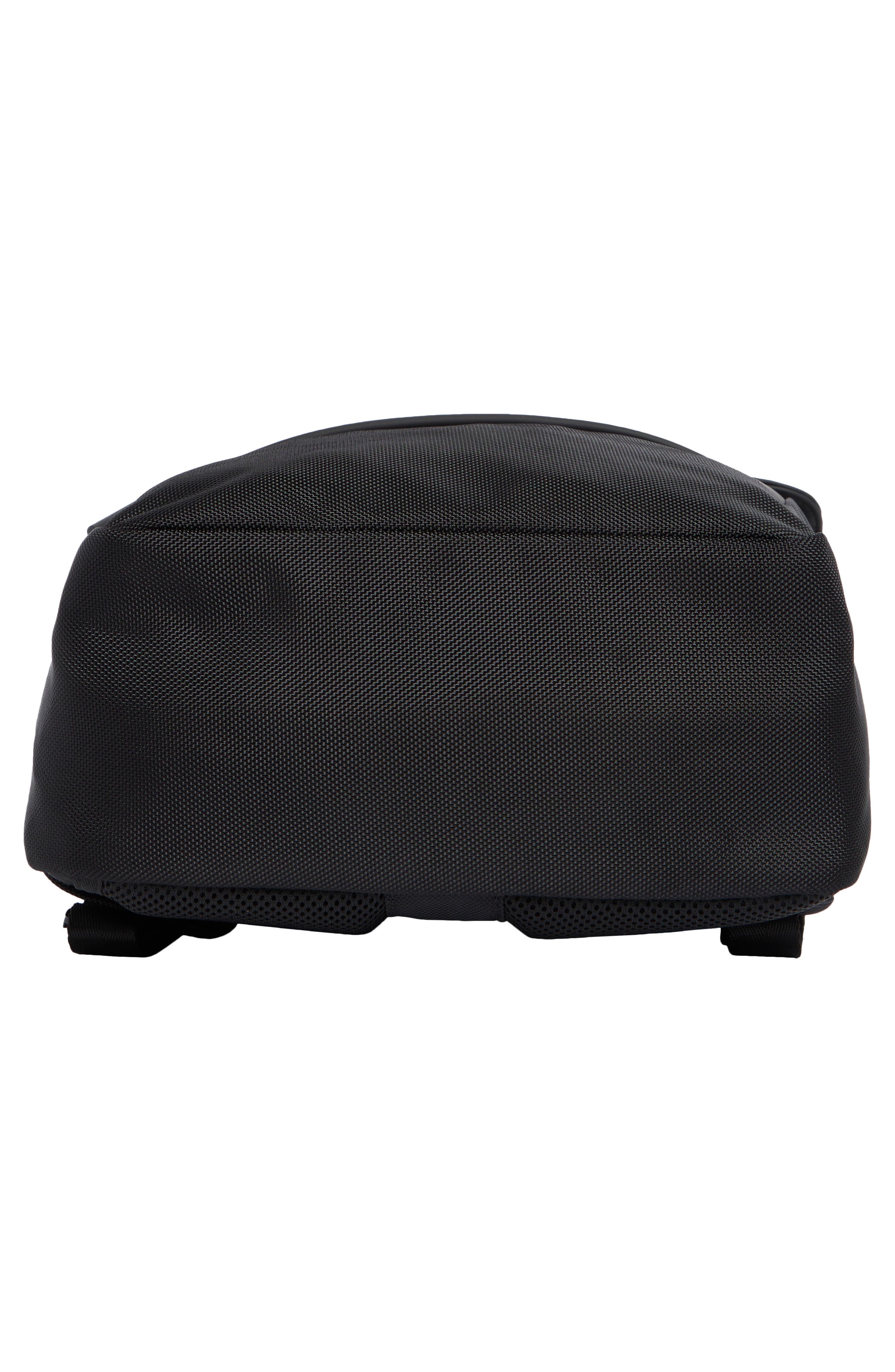 Rubberized Flap Laptop Backpack, Alternate, color, BLACK