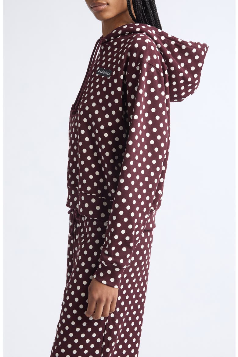 Mita Pello Kioski Polka Dot Hoodie, Alternate, color, RED