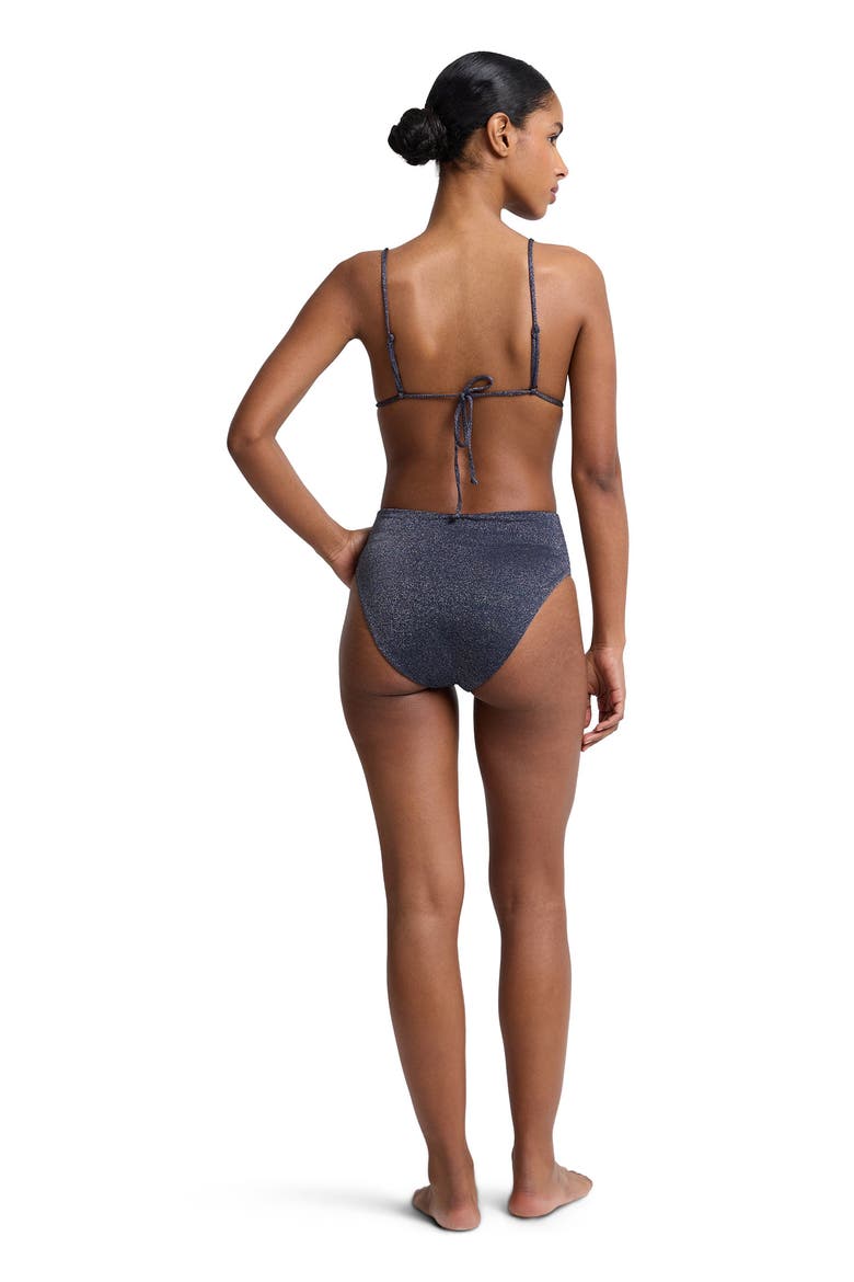 Clara High-Rise Bikini Bottom, Alternate, color, Noir Navy