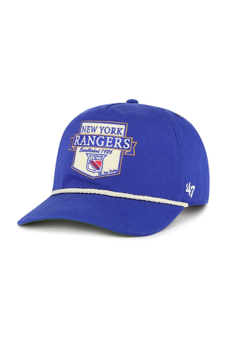 Men's '47  Blue New York Rangers Old Time Hockey Rafter Sure Shot Hitch Adjustable Hat, Alternate, color, Blue