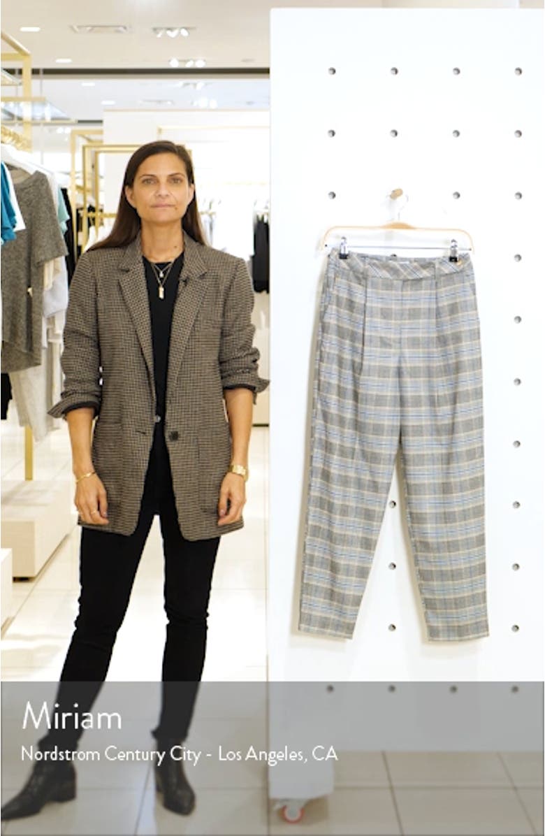 High Waist Tapered Plaid Trousers, sales video thumbnail