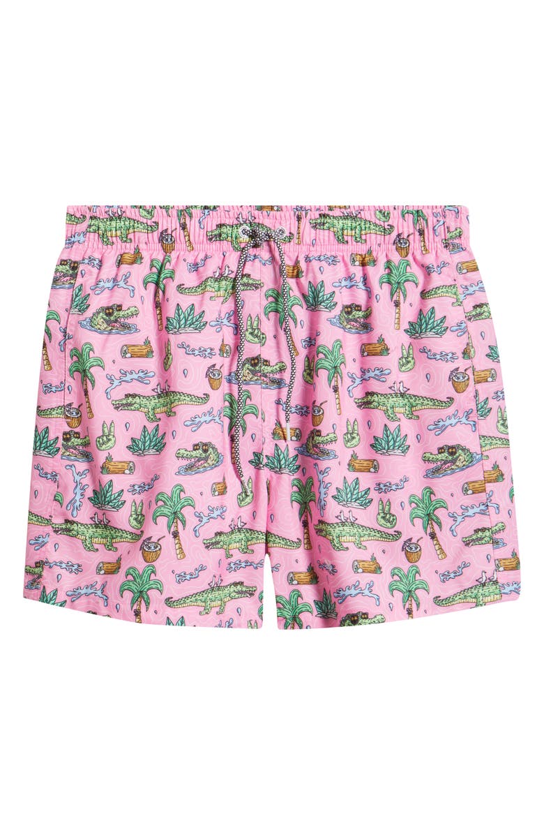 Boardies Crocodile Print Mid Length Swim Trucks, Alternate, color,