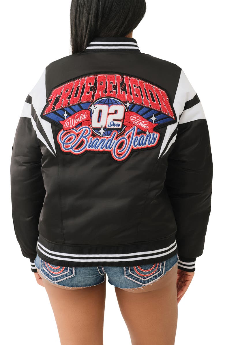 True Religion Oversize Varsity Jacket, Alternate, color, 