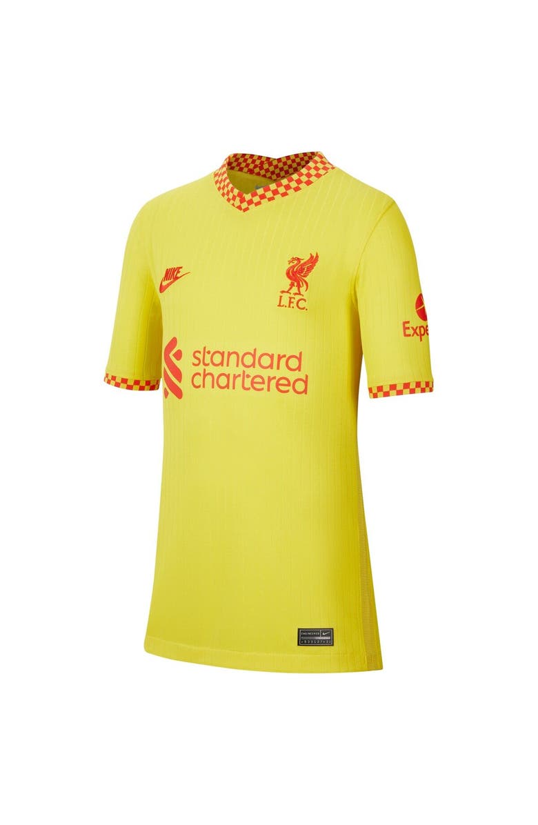 Nike Youth Nike Yellow Liverpool 2021/22 Third Breathe Stadium Jersey, Alternate, color, 