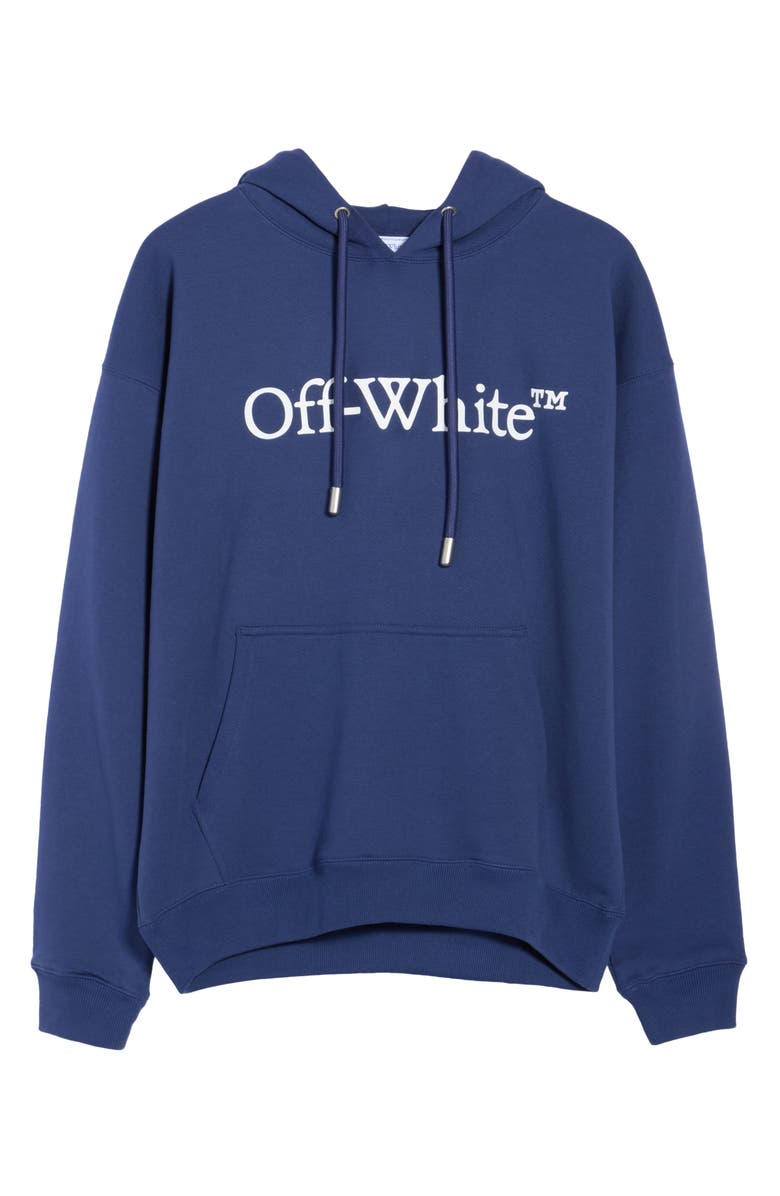 Off-White Big Bookish Skate Graphic Hoodie, Alternate, color, Dark Blue-White