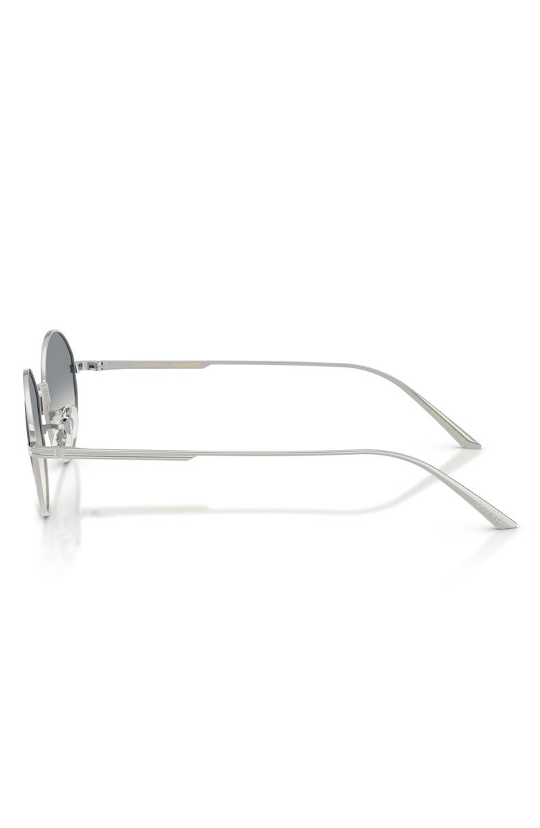 Oliver Peoples 50mm Khaite Round Sunglasses, Alternate, color, Silver / Grey Gradient