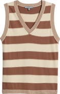 Wit & Wisdom Stripe V-Neck Sweater Vest