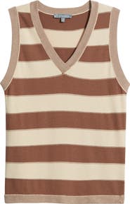 Wit & Wisdom Stripe V-Neck Sweater Vest