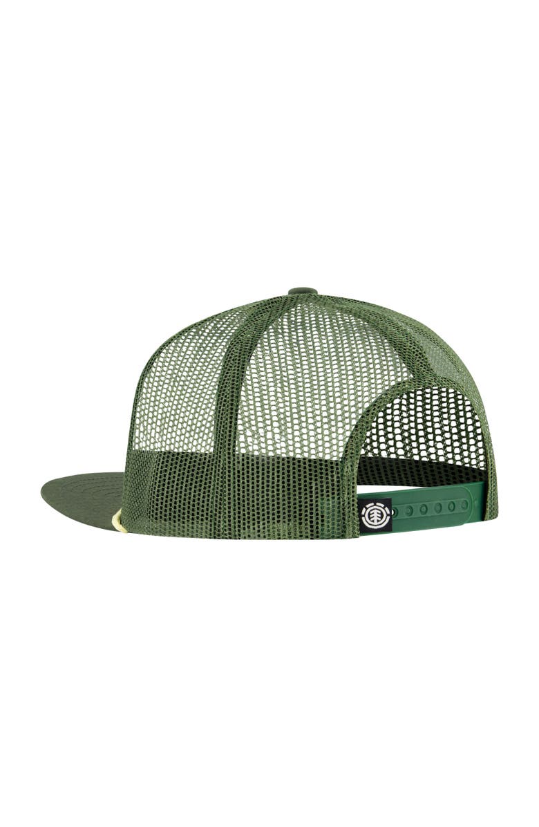 Element Cotton Ripstop Trucker Cap with Textured Embroidered Logo, Alternate, color, Olive