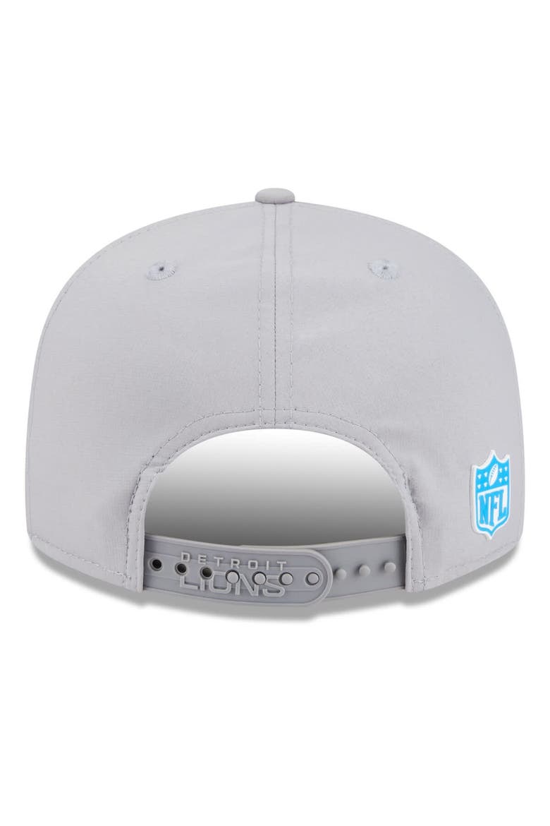 Men's New Era Gray Detroit Lions 2025 Sideline  Split Panel 9FIFTY Snapback Hat, Alternate, color, Gray